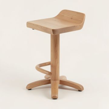 Grigor Swivel Solid Wood Adjustable Height Bar Stool (synthetic illustration; no displayed measurements)
