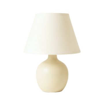 Hill Dale Table Lamp With A Plain Fabric Shade - Ivory