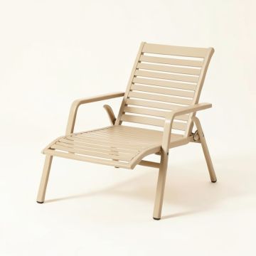 Aspen Bend Outdoor Lounge Chair - Beige (synthetic illustration; no displayed measurements)