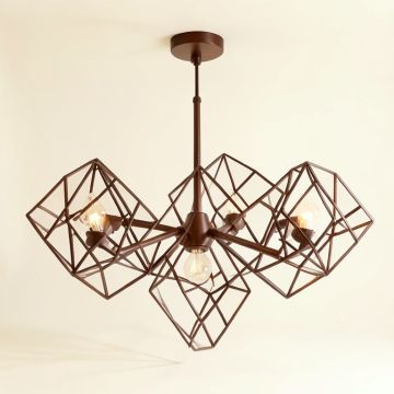 Lomanto 6 - Light Unique / Statement Geometric Chandelier (synthetic illustration; no displayed measurements)