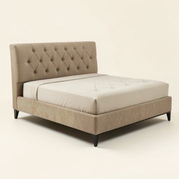 Tufted Upholstered Low Profile Standard Bed (synthetic illustration; no displayed measurements)