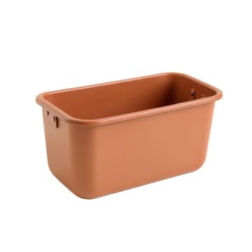 Ash Brook Empty Railing Planter With Integral Brackets - Terracotta