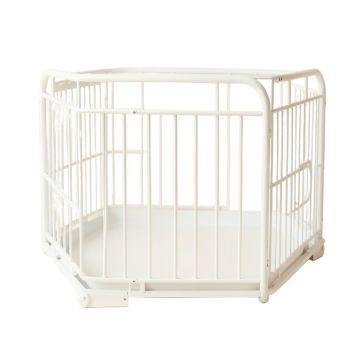 Dune Bluff Empty Furniture-Style Pet Crate - White