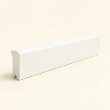 High Density Polyurethane , Primed White 2 3/8 '' H X 78 '' W X 1 '' D Chair Rail (synthetic illustration; no displayed measurements)