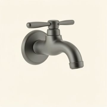 Pivotal Double Handle Wall Mounted Bathroom Faucet (synthetic illustration; no displayed measurements)