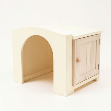 Oak Field Empty Furniture-Style Litter Enclosure - Cream (synthetic illustration; no displayed measurements)