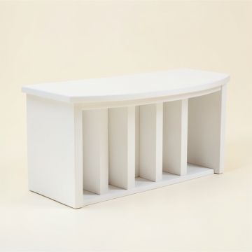 Willow Bend Shoe Storage Bench - White (synthetic illustration; no displayed measurements)