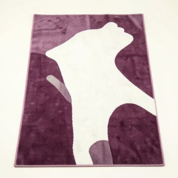 Bailes Abtract Plum/White Area Rug (synthetic illustration; no displayed measurements)