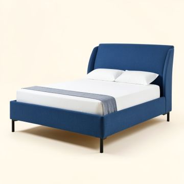 Draeger Upholstered Wingback Bed (synthetic illustration; no displayed measurements)