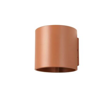 Vale Bluff Wall Sconce Mounted On A Plain Wall - Terracotta