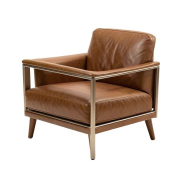 Adison 32.1 '' Wide Top Grain Leather Armchair