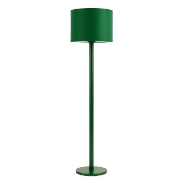 Cliff Bend Floor Lamp With A Plain Fabric Shade - Green