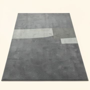 Hazel Bend Rectangular Area Rug - Gray (synthetic illustration; no displayed measurements)