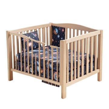 Rawlings Outer Space Galaxy Baby Nursery 6 Piece Crib Bedding Set