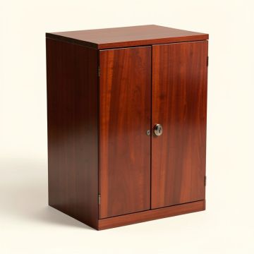 Laminated Storage Cabinet With Lock (synthetic illustration; no displayed measurements)