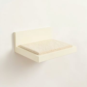 Ash Crest Wall-Mounted Cat Perch - Cream (synthetic illustration; no displayed measurements)