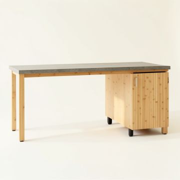Moss Branch Empty Workshop Workbench - Gray (synthetic illustration; no displayed measurements)