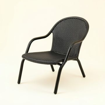 Glen Bend Outdoor Lounge Chair - Black (synthetic illustration; no displayed measurements)