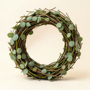 Drop Eucalyptus 24 '' Twig Wreath (synthetic illustration; no displayed measurements)