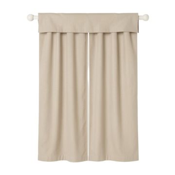 Chayne Unbleached Cotton Solid Rod Pocket Curtain Panels