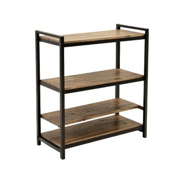 Rustic Z-Frame 3-Level 9 Pair Shoe Rack