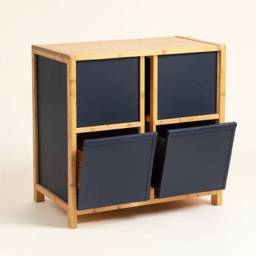 Summit Bend Freestanding Pull-Out Hamper Cabinet - Navy (synthetic illustration; no displayed measurements)