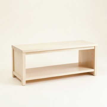 Maple Bridge Indoor Bench - Ivory (synthetic illustration; no displayed measurements)