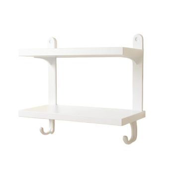 Dune Edge Wall-Mounted Entryway Organizer Shelf - White