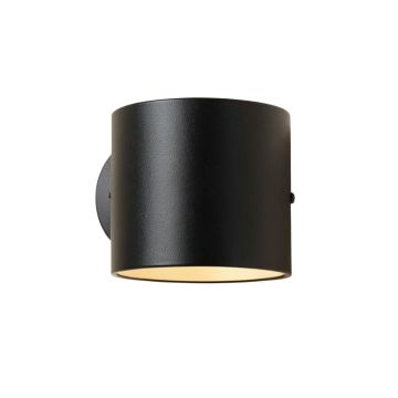 Maple Arc Wall Sconce Mounted On A Plain Wall - Black