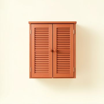 Slate Canyon Wall-Mounted Laundry Cabinet - Terracotta (synthetic illustration; no displayed measurements)