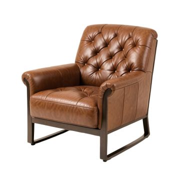 Swensen 30 '' Wide Tufted Faux Leather Lounge Chair