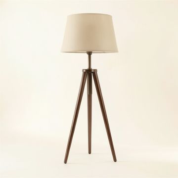 Laurel Brook Floor Lamp With A Plain Fabric Shade - Beige (synthetic illustration; no displayed measurements)