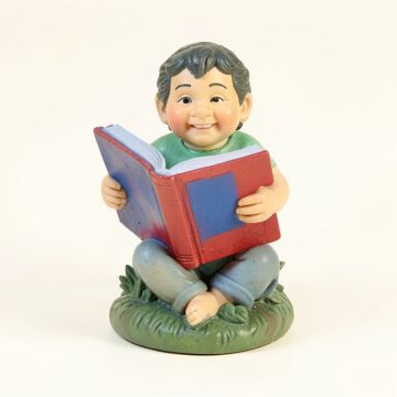Nyla Gnome Reading Book Statue (synthetic illustration; no displayed measurements)