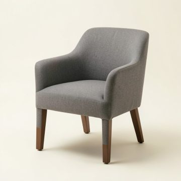 Ziggie Upholstered Dining Chair In Gray (synthetic illustration; no displayed measurements)