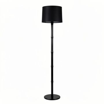 Dune Bluff Floor Lamp With A Plain Fabric Shade - Black (synthetic illustration; no displayed measurements)