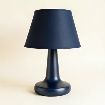 Meadow Canyon Table Lamp With A Plain Fabric Shade - Navy (synthetic illustration; no displayed measurements)