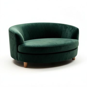 Tincher 74 '' Velvet Round Arm Curved Sofa (synthetic illustration; no displayed measurements)