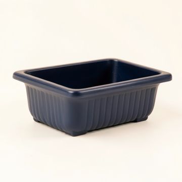 Linden Branch Empty Railing Planter With Integral Brackets - Navy (synthetic illustration; no displayed measurements)