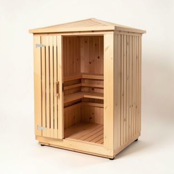 Bridgeport 6 Person Traditional Steam Sauna In Cedar (synthetic illustration; no displayed measurements)