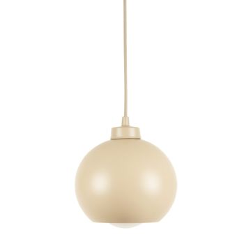 Clay Crest Pendant Light Suspended From One Plain Cable - Beige