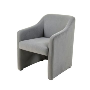 Chromium Upholstered Side Chair In Gray