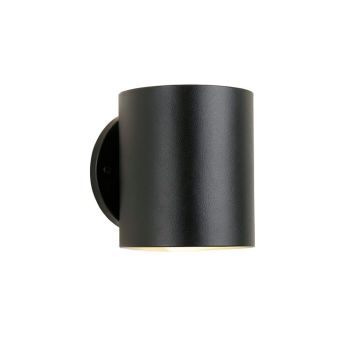 Hill Branch Wall Sconce Mounted On A Plain Wall - Black