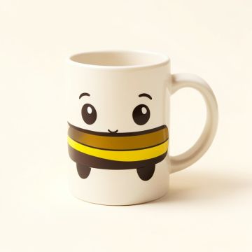 Cute Cartoon Bumble Bee Coffee Mug (synthetic illustration; no displayed measurements)