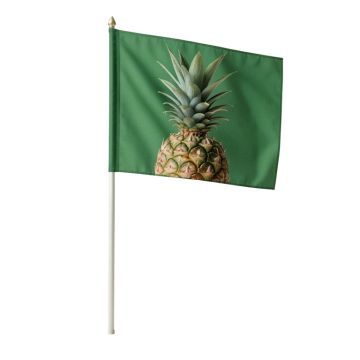 Floral Pineapple 2-Sided Linen 18 X 12.5 In . Garden Flag