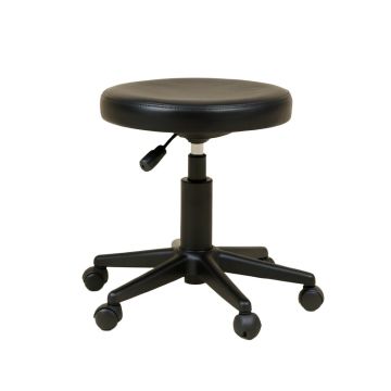 Pu Leather Low Back Rolling Height Adjustable Lab Stool