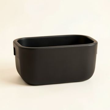 Slate Brook Empty Railing Planter With Integral Brackets - Black (synthetic illustration; no displayed measurements)