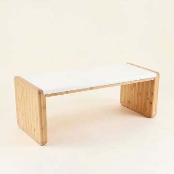 Ash Field Indoor Bench - White (synthetic illustration; no displayed measurements)