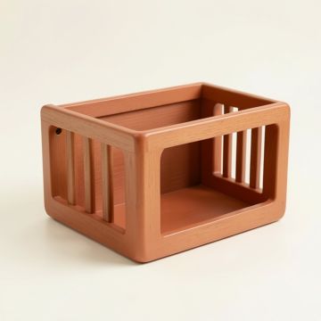 Shore Dell Empty Furniture-Style Pet Crate - Terracotta (synthetic illustration; no displayed measurements)