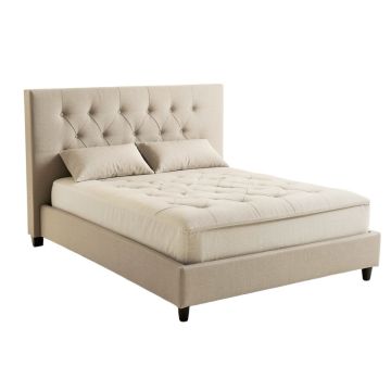 Covino Twin Tufted Upholstered Platform Bed
