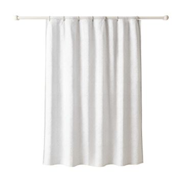 Hill Arc Shower Curtain Hanging Flat From A Plain Rod